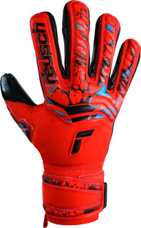 Reusch Attrakt Gold X Junior  5372955 3333 black red front